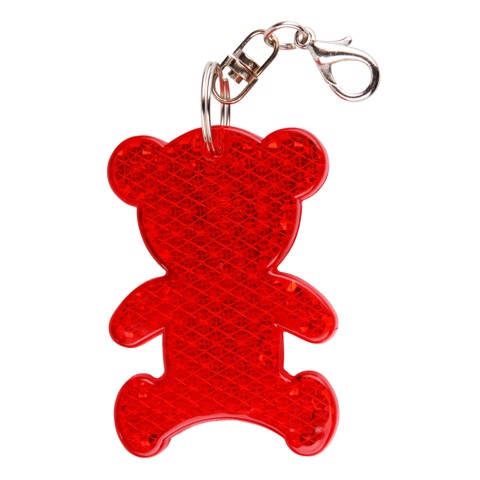 TEDDY RING reflective key ring, red | Promolog