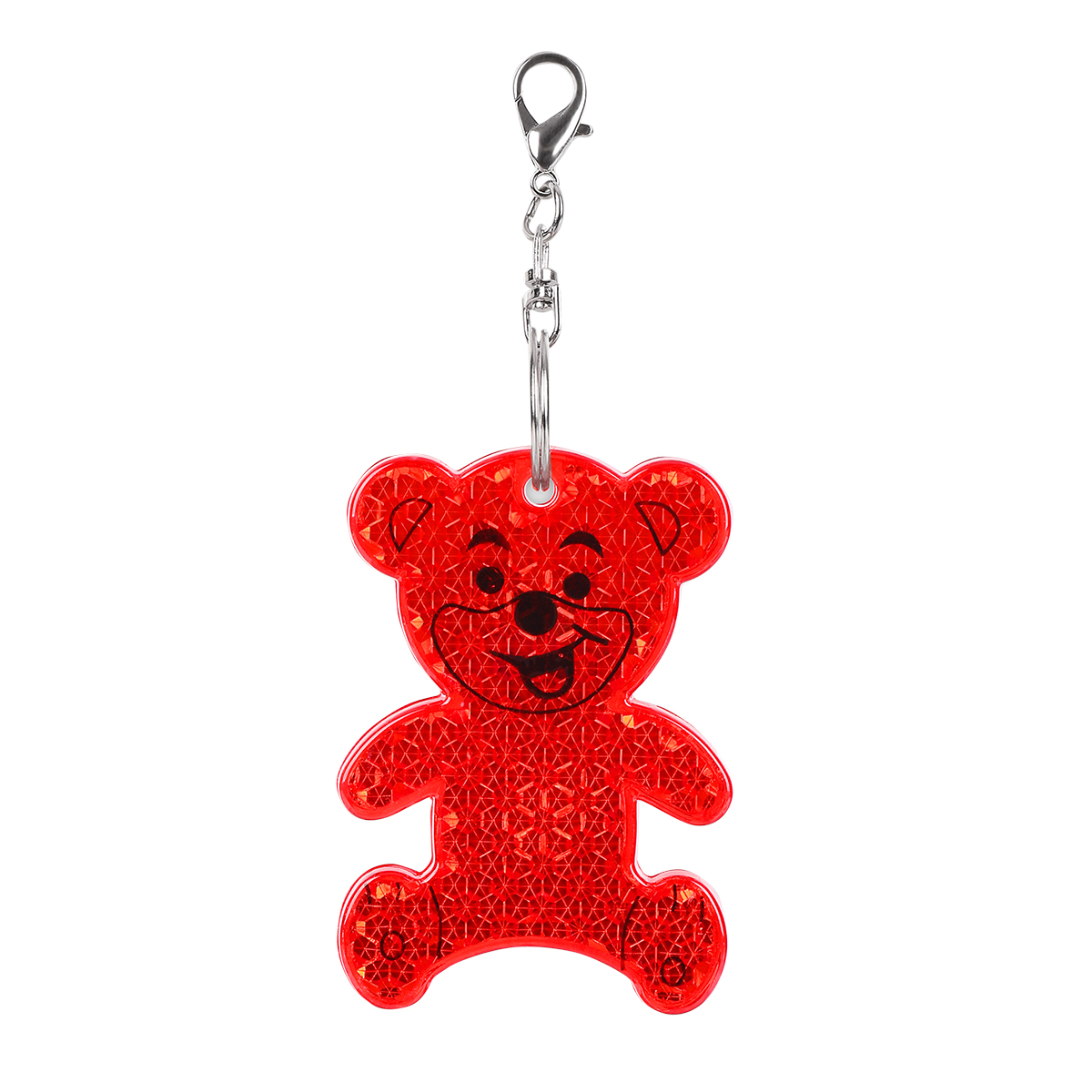 TEDDY RING reflective key ring, red | Promolog