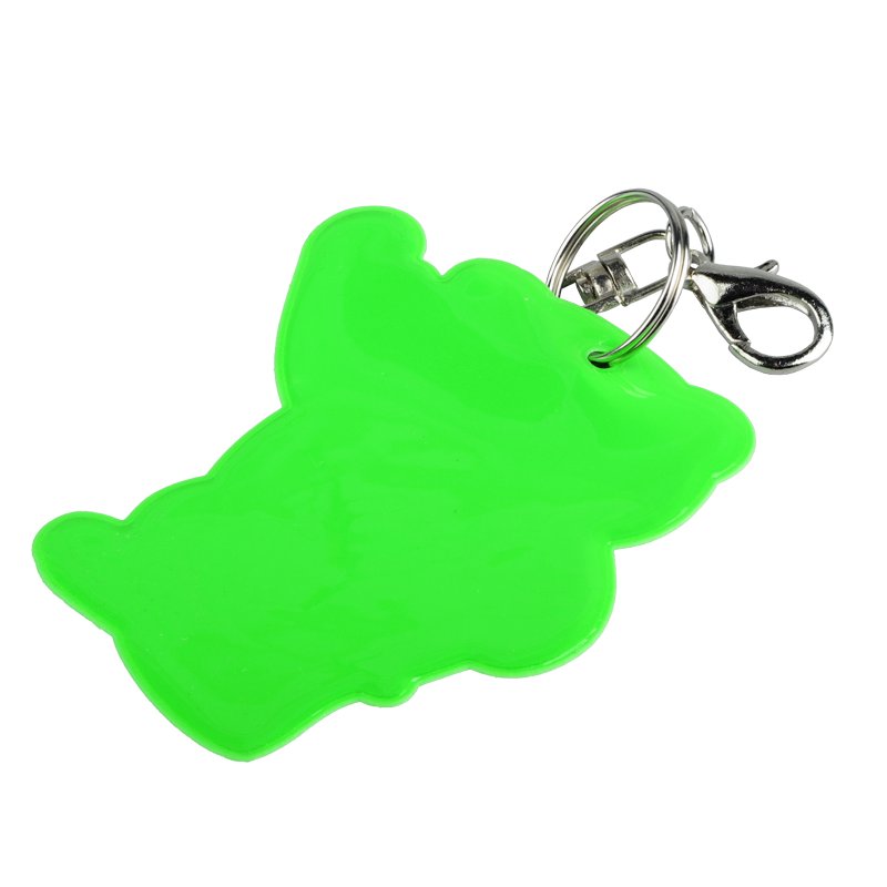 BEARY reflective key ring, dark green | Promolog